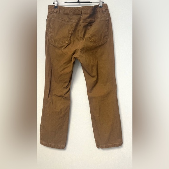 Lands' End Women's Mid Rise Straight Leg Corduroy Dark Toffee Color 
Size 12P - Picture 3 of 8